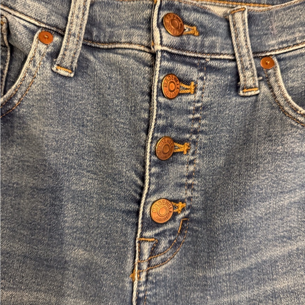 Madewell 9” Mid-Rise Skinny Crop Jeans Button Fly Size 28 - Picture 3 of 8